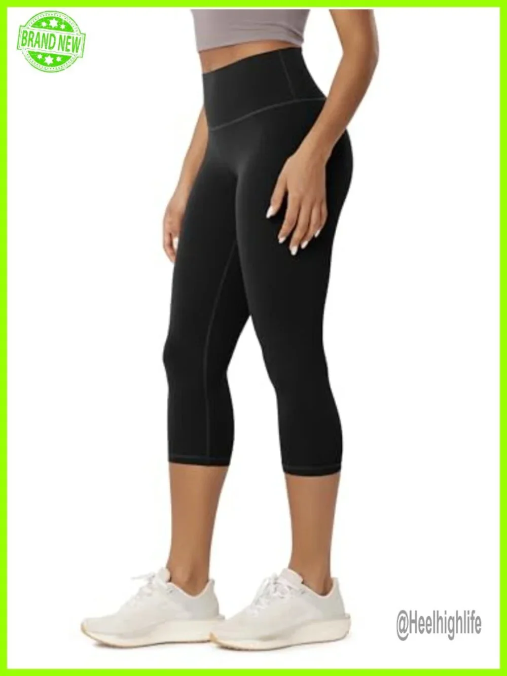 Buttery Soft High Waist Capri Leggings Yoga Lounge 21